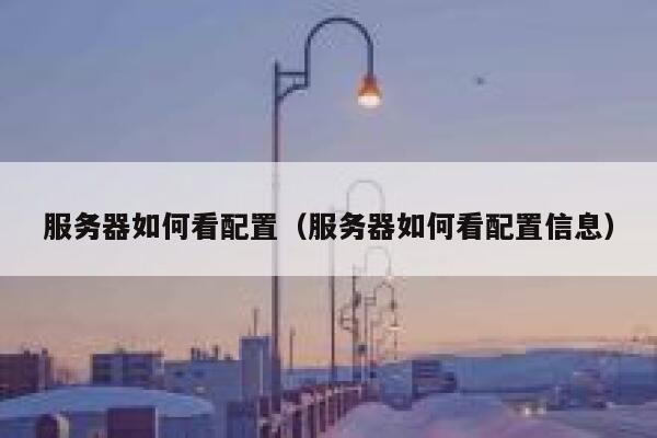 服务器如何看配置（服务器如何看配置信息） 第1张