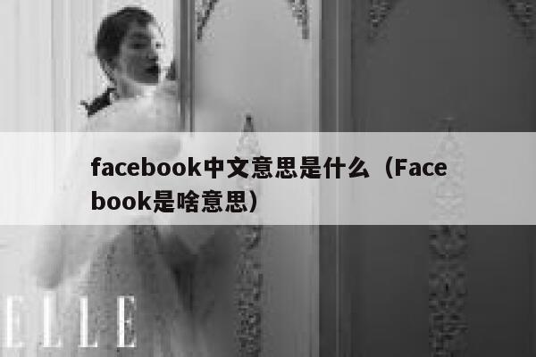 facebook中文意思是什么（Facebook是啥意思） 第1张