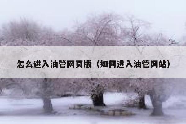 怎么进入油管网页版(如何进入油管网站) 第1张 怎么进入油管网页版(如何进入油管网站) 第1张