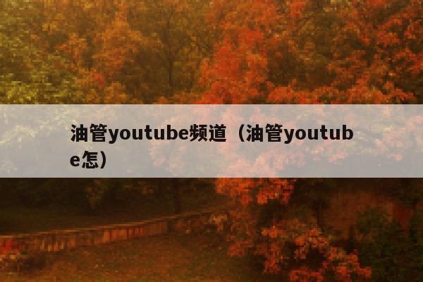 油管youtube频道（油管youtube怎） 第1张