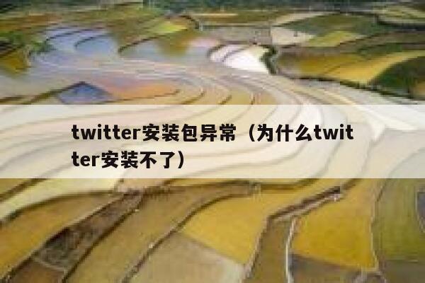 twitter安装包异常(为什么twitter安装不了) 第1张 twitter安装包异常(为什么twitter安装不了) 第1张