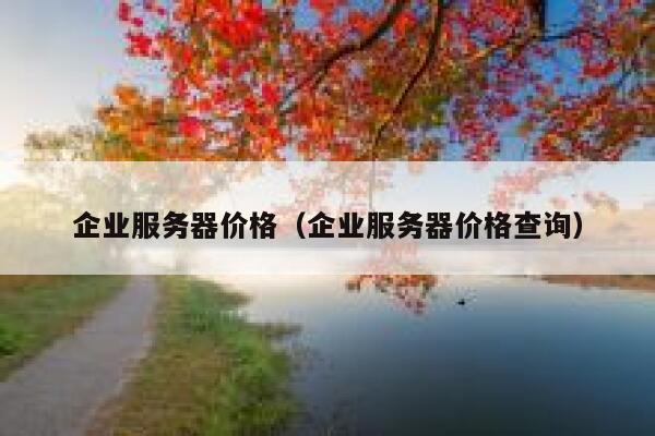 企业服务器价格（企业服务器价格查询） 第1张