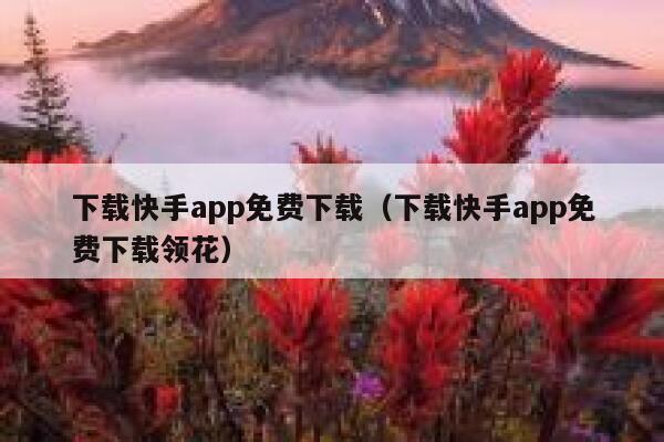 下载快手app免费下载（下载快手app免费下载领花） 第1张