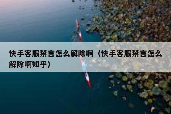 快手客服禁言怎么解除啊（快手客服禁言怎么解除啊知乎） 第1张