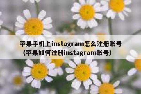 苹果手机上instagram怎么注册账号（苹果如何注册instagram账号） 第1张