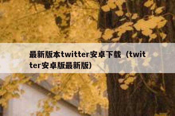 最新版本twitter安卓下载(twitter安卓版最新版) 第1张 最新版本twitter安卓下载(twitter安卓版最新版) 第1张