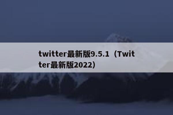 twitter最新版9.5.1（Twitter最新版2022） 第1张