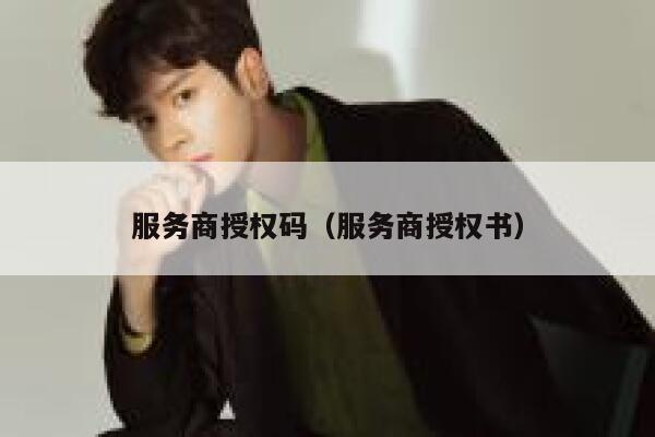 服务商授权码（服务商授权书） 第1张