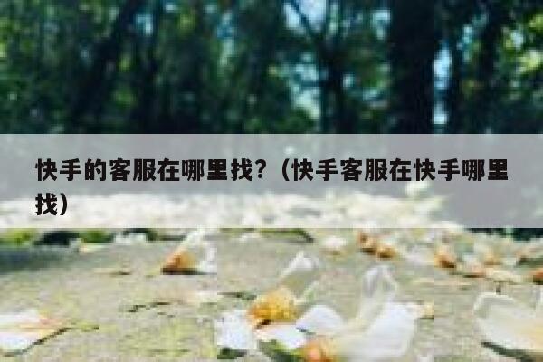 快手的客服在哪里找?（快手客服在快手哪里找） 第1张
