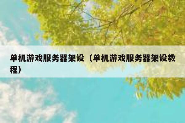单机游戏服务器架设（单机游戏服务器架设教程） 第1张