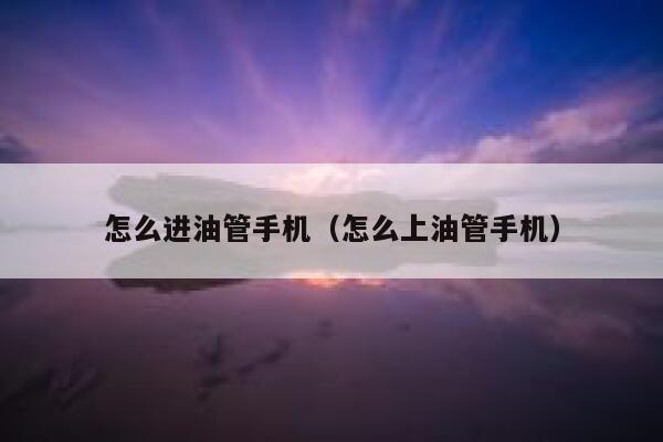 怎么进油管手机（怎么上油管手机） 第1张