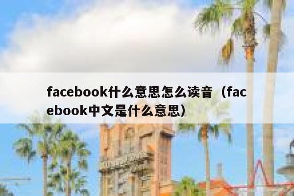 facebook什么意思怎么读音（facebook中文是什么意思） 第1张