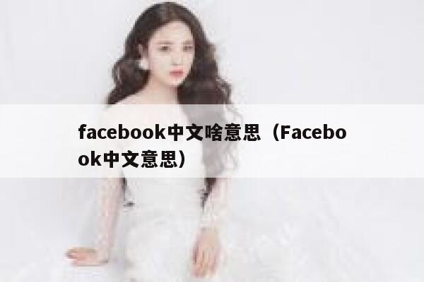 facebook中文啥意思（Facebook中文意思） 第1张