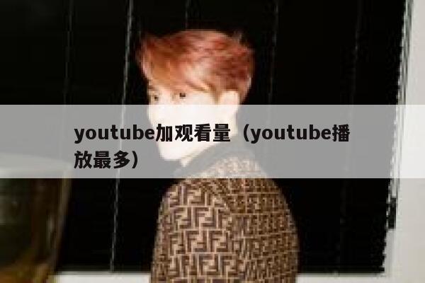 youtube加观看量（youtube播放最多） 第1张