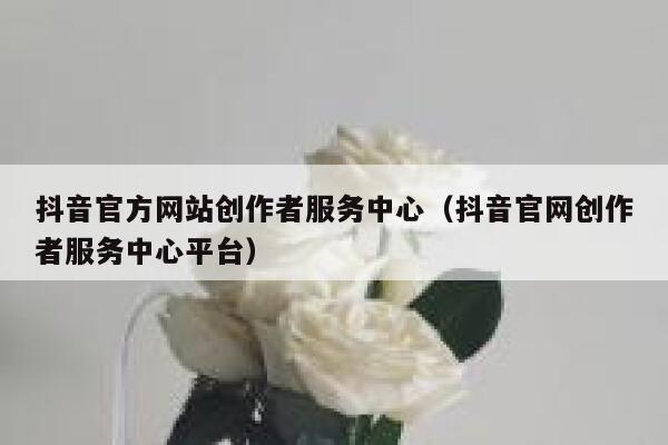 抖音官方网站创作者服务中心（抖音官网创作者服务中心平台） 第1张