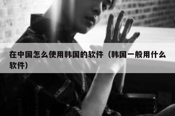 在中国怎么使用韩国的软件（韩国一般用什么软件） 第1张