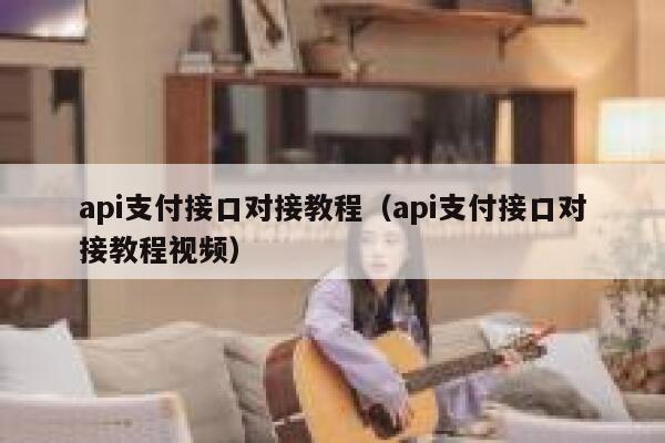 api支付接口对接教程（api支付接口对接教程视频） 第1张