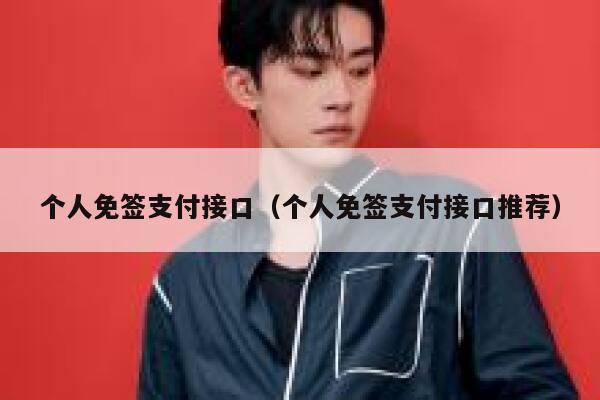 个人免签支付接口（个人免签支付接口推荐） 第1张