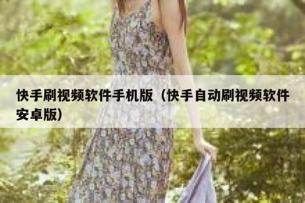 快手刷视频软件手机版（快手自动刷视频软件安卓版） 第1张