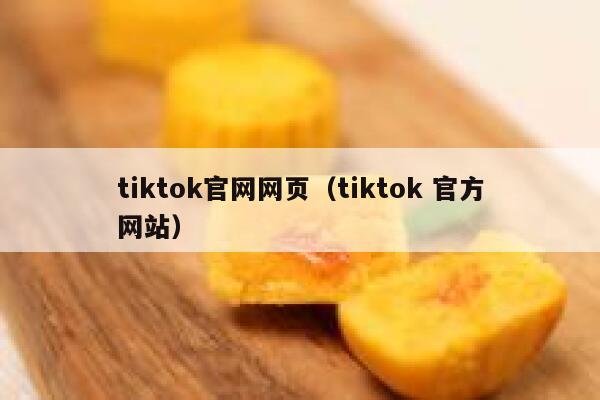 tiktok官网网页（tiktok 官方网站） 第1张