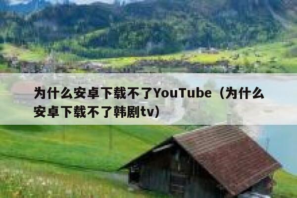 为什么安卓下载不了YouTube（为什么安卓下载不了韩剧tv） 第1张