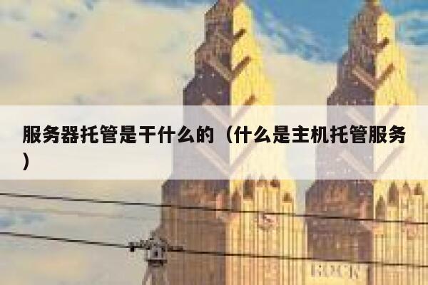 服务器托管是干什么的（什么是主机托管服务） 第1张