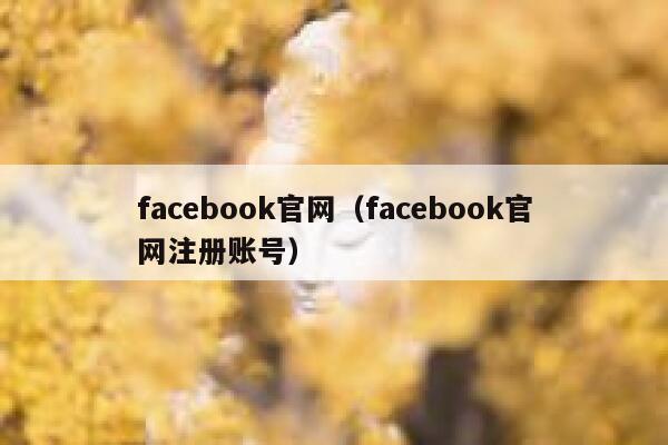 facebook官网（facebook官网注册账号） 第1张
