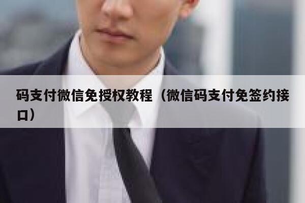 码支付微信免授权教程（微信码支付免签约接口） 第1张