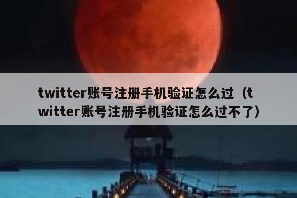 twitter账号注册手机验证怎么过（twitter账号注册手机验证怎么过不了） 第1张