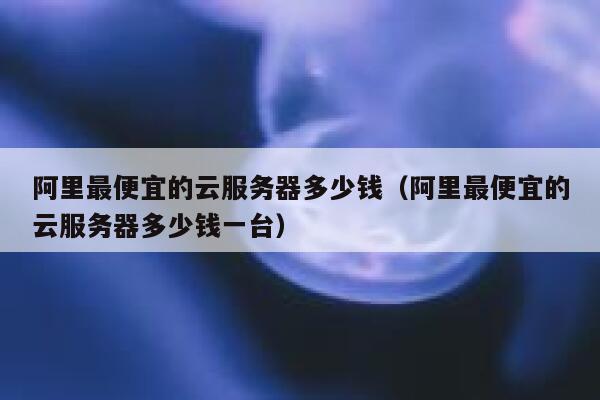 阿里最便宜的云服务器多少钱（阿里最便宜的云服务器多少钱一台） 第1张
