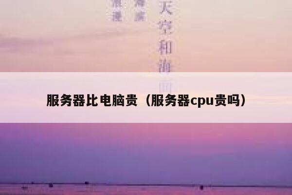 服务器比电脑贵（服务器cpu贵吗） 第1张