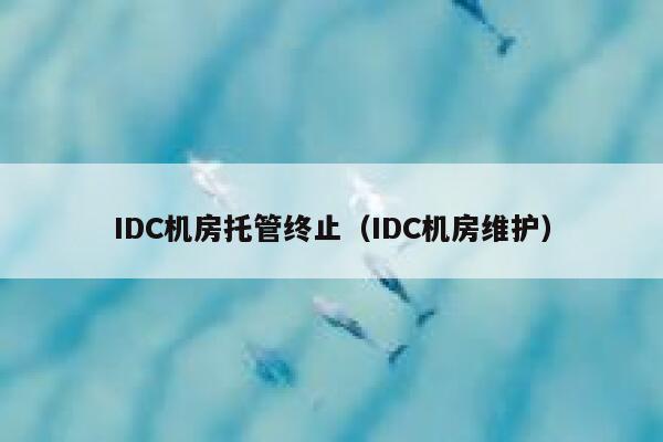 IDC机房托管终止（IDC机房维护） 第1张