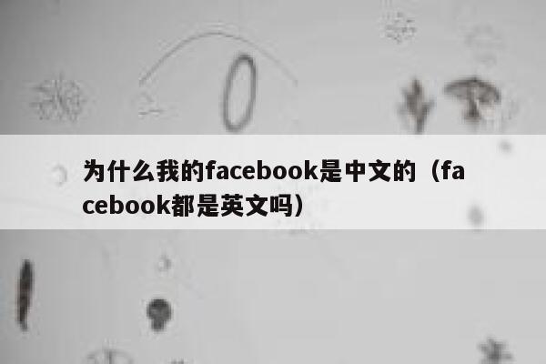 为什么我的facebook是中文的（facebook都是英文吗） 第1张