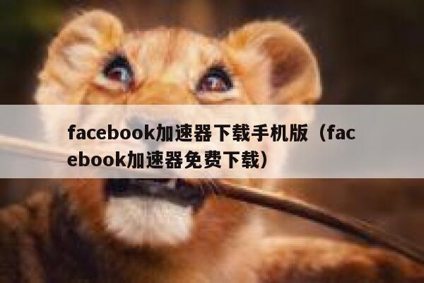 facebook加速器下载手机版（facebook加速器免费下载） 第1张