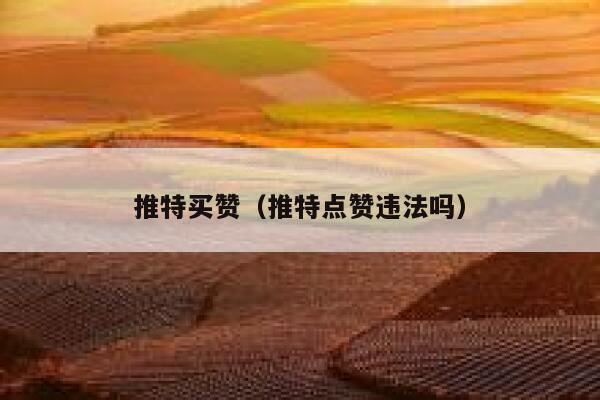 推特买赞（推特点赞违法吗） 第1张