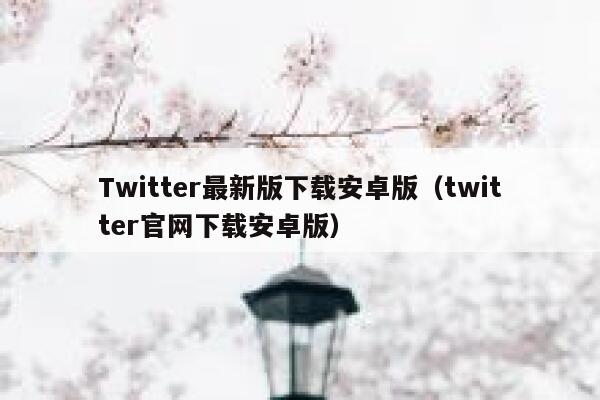 Twitter最新版下载安卓版(twitter官网下载安卓版) 第1张 Twitter最新版下载安卓版(twitter官网下载安卓版) 第1张