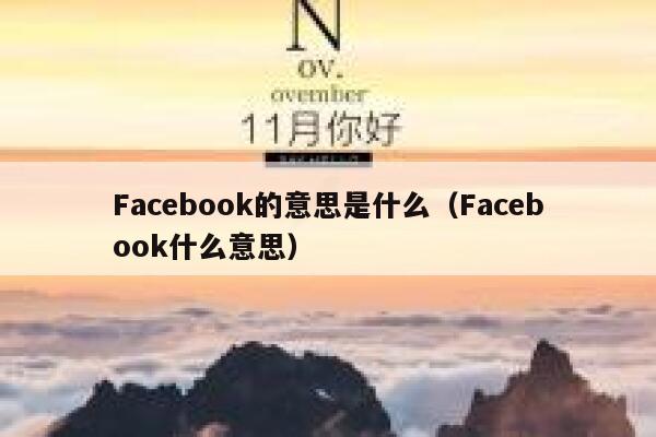Facebook的意思是什么（Facebook什么意思） 第1张