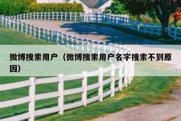 微博搜索用户（微博搜索用户名字搜索不到原因） 第1张