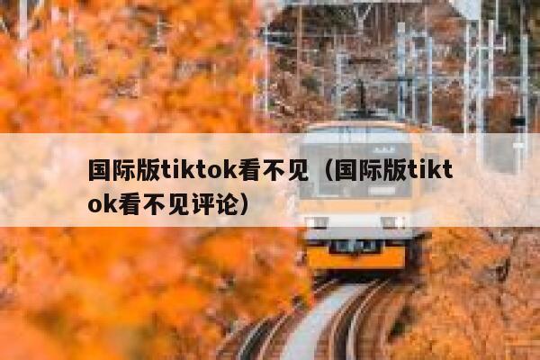 国际版tiktok看不见（国际版tiktok看不见评论） 第1张