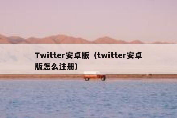 Twitter安卓版(twitter安卓版怎么注册) 第1张 Twitter安卓版(twitter安卓版怎么注册) 第1张