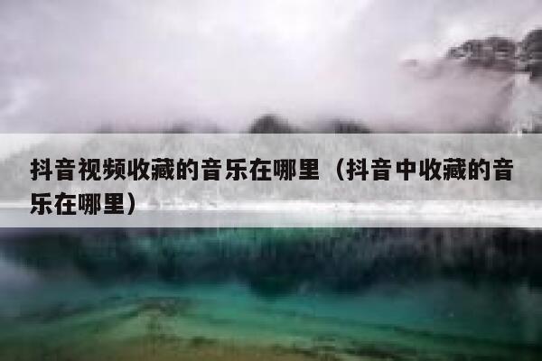 抖音视频收藏的音乐在哪里（抖音中收藏的音乐在哪里） 第1张