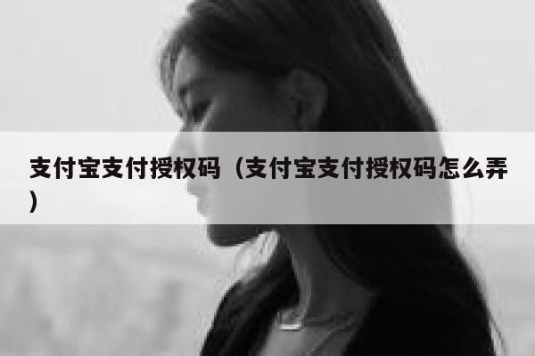 支付宝支付授权码（支付宝支付授权码怎么弄） 第1张