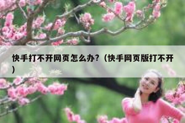 快手打不开网页怎么办?（快手网页版打不开） 第1张