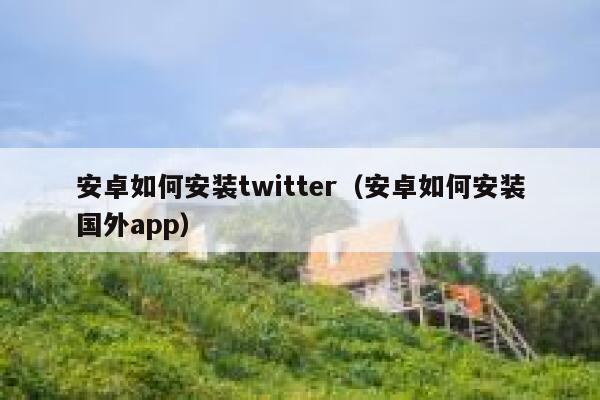 安卓如何安装twitter（安卓如何安装国外app） 第1张