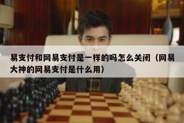 易支付和网易支付是一样的吗怎么关闭（网易大神的网易支付是什么用） 第1张