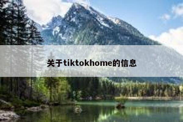 关于tiktokhome的信息 第1张