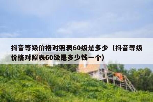 抖音等级价格对照表60级是多少（抖音等级价格对照表60级是多少钱一个） 第1张