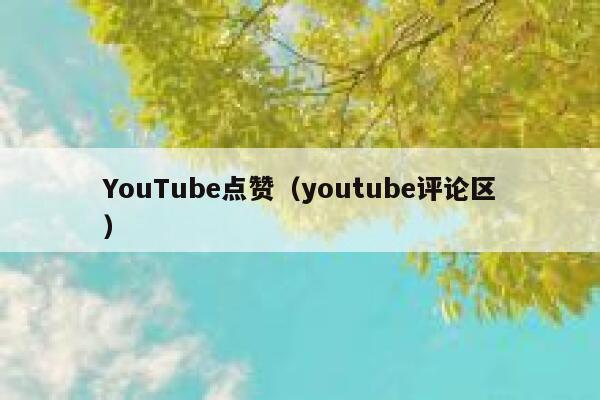 YouTube点赞（youtube评论区） 第1张