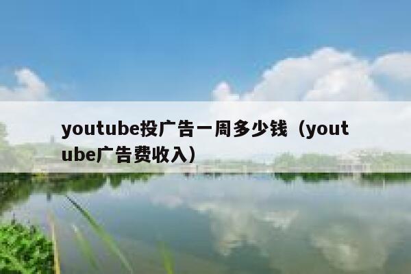 youtube投广告一周多少钱（youtube广告费收入） 第1张