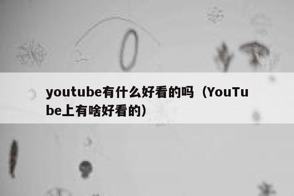 youtube有什么好看的吗（YouTube上有啥好看的） 第1张